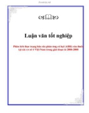 Luận văn tốt nghiệp: Phân tích thực trạng báo cáo phản ứng có hại (ADR) của thuốc tại các cơ sở ở Việt Nam trong giai đoạn từ 2006-2008