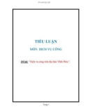 Tiểu luận: Dịch vụ công trên địa bàn Vĩnh Phúc