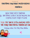 ĐỀ TÀI TỐT NGHIỆP: TƯ DUY CỦA ĐẢNG VỀ KINH TẾ THỊ TRƯỜNG THỜI KỲ ĐỔI MỚI