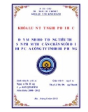 Khóa luận tốt nghiệp: Đẩy mạnh hoạt động tiêu thụ sản phẩm thức ăn chăn nuôi Đại Hiệp của Công ty TNHH Hiệp Hưng