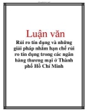 Luận văn: Rủi ro tín dụng và những giải pháp nhằm hạn chế rủi ro tín dụng trong các ngân hàng thương mại ở Thành phố Hồ Chí Minh