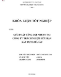 Khóa luận tốt nghiệp: Giải pháp tăng lợi nhuận tại Công ty Trách nhiệm hữu hạn Hải Âu