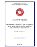 Luận văn Thạc sĩ Tài chính Ngân hàng: Giải pháp phát triển hoạt động thanh toán quốc tế tại Ngân hàng Nông nghiệp và Phát triển nông thôn Việt Nam (Agribank)