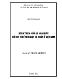 Luận án Tiến sĩ Kinh tế: Hoàn thiện quản lý nhà nước đối với thuế thu nhập các nhân ở Việt Nam