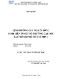 Luận văn Thạc sĩ Tâm lý học: Định hướng giá trị lối sống sinh viên ở một số trường đại học tại thành phố Hồ Chí Minh