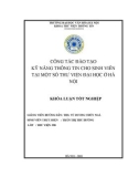 Tóm tắt Khóa luận tốt nghiệp khoa Thư viện - Thông tin: Công tác đào tạo kỹ năng thông tin cho sinh viên tại một số thư viện đại học ở Hà Nội