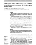 Tình trạng dinh dưỡng và thiếu vi chất ở trẻ dưới 5 tuổi biếng ăn đến khám tại khoa khám tư vấn Dinh dưỡng số 2, Viện Dinh dưỡng