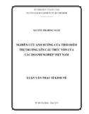 Luận văn Thạc sĩ Kinh tế: Nghiên cứu ảnh hưởng của thời điểm thị trường lên cấu trúc vốn của các doanh nghiệp Việt Nam