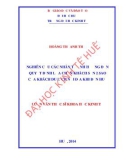 Luận văn thạc sĩ Khoa học kinh tế: Nghiên cứu các nhân tố ảnh hưởng đến quyết định lựa chọn khách sạn 2 sao của khách Du lịch nội địa khi đến Huế