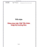 Tiểu luận: Hàng may mặc Việt Tiến thâm nhập thị trường Đức