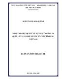 Luận án Tiến sĩ Kinh tế: Nâng cao hiệu quả xử lý nợ xấu của Công ty Quản lý tài sản đối với các tổ chức tín dụng Việt Nam