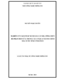 Luận văn Thạc sĩ Công nghệ thông tin: Nghiên cứu giải pháp đánh giá cán bộ, công chức bộ phận một cửa trong các cơ quan hành chính nhà nước tỉnh Vĩnh Phúc