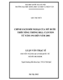 Luận văn Thạc sĩ Quan hệ quốc tế: Chính sách đối ngoại của Mỹ dưới thời Tổng thống Bill Clinton (từ năm 1993 đến năm 2001)