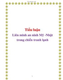 Tiểu luận: Liên minh an ninh Mỹ -Nhật trong chiến tranh lạnh