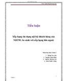 Tiểu luận: Xếp hạng tín dụng nội bộ khách hàng của NHTM. So sánh với xếp hạng bên ngoài