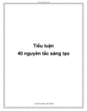 Tiểu luận: 40 nguyên tắc thành công