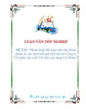 luận văn: Hoàn thiện Kế toán tiêu thụ thành phẩm & xác định kết quả tiêu thụ tại Công ty Cổ phần sản xuất Vật liệu xây dựng Lý Nhân