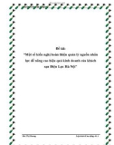 Đề tài: 'Một số kiến nghị hoàn thiện quản lý nguồn nhân lực để nâng cao hiệu quả kinh doanh của khách sạn Điện Lực Hà Nội'