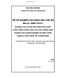 Đề tài NCKH cấp Bộ: Nghiên cứu chỉ số giá hàng hóa xuất khẩu, nhập khẩu phục vụ hoạt động kinh doanh của doanh nghiệp và điều hành quản lý Nhà nước về thương mại