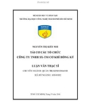 Luận văn Thạc sĩ Quản trị kinh doanh: Tái cơ cấu tổ chức Công ty TNHH sản xuất thương mại Cơ khí Hồng Ký