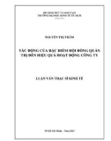 Luận văn Thạc sĩ Kinh tế: Tác động của đặc điểm Hội đồng quản trị đến hiệu quả hoạt động công ty
