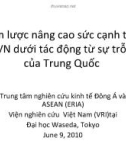 Bài thuyết trình: Chiến lược nâng cao sức cạnh tranh của Việt Nam dưới tác động từ sự trỗi dậy của Trung Quốc