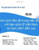 Tiểu luận: Chính sách tiền tệ trong việc đối phó với lạm phát ở Việt Nam từ năm 2007 đến nay