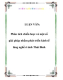 LUẬN VĂN: Phân tích chiến lược và một số giải pháp nhằm phát triển kinh tế làng nghề ở tỉnh Thái Bình