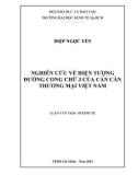 Luận văn Thạc sĩ Kinh tế: Nghiên cứu về hiện tượng đường cong chữ J của cán cân thương mại Việt Nam