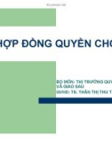 Thuyết trình: Hợp đồng quyền chọn