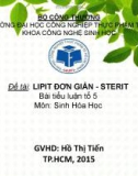 Bài thuyết trình: Lipit đơn giản - Sterit