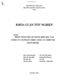 Khóa luận tốt nghiệp: Phân tích việc sử dụng đòn bẩy tại công ty CP chiếu sáng và thiết bị toàn bộ KK