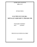 Tóm tắt luận án Tiến sĩ Luật học: Luật phá sản năm 2004 - Những quy định mới và tính khả thi