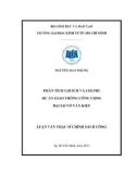 Luận văn Thạc sĩ Chính sách công: Phân tích lợi ích và chi phí dự án giao thông công cộng đại lộ Võ Văn Kiệt