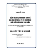 Luận án tiến sĩ Kinh tế: Kiểm toán trách nhiệm kinh tế của cán bộ quản lý do Kiểm toán Nhà nước Việt Nam thực hiện