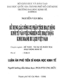 Luận án Phó Tiến sĩ Khoa học Kinh tế: Sử dụng các công cụ phân tích hoạt động kinh tế vào việc nghiên cứu hoạt động kinh doanh du lịch Việt Nam