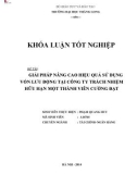 Khóa luận tốt nghiệp: Giải pháp nâng cao hiệu quả sử dụng vốn lưu động tại Công ty Trách nhiệm Hữu hạn Một thành viên Cường Đạt