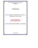 Luận văn thạc sĩ Tài chính ngân hàng: Nâng cao hiệu quả kinh doanh tại Công ty TNHH Quốc tế Việt Cường