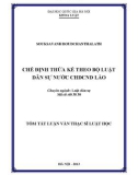 Tóm tắt luận văn Thạc sĩ Luật học: Chế định thừa kế theo bộ Luật Dân sự nước CHDCND Lào