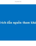 Bài giảng Trích dẫn nguồn tham khảo