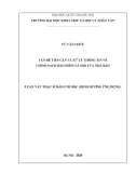 Luận văn Thạc sĩ Báo chí học: Vấn đề tiếp cận và xử lý thông tin về chính sách bảo hiểm xã hội của nhà báo