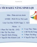 Thuyết trình: Phân tích khả năng sinh lợi