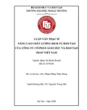 Luận văn Thạc sĩ Quản trị kinh doanh: Nâng cao Chất lượng dịch vụ đào tạo của Công ty Cổ phần Giáo dục và Đào tạo IMAP Việt Nam