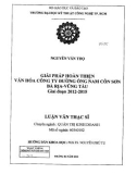 Luận văn Thạc sĩ Quản trị kinh doanh: Giải pháp hoàn thiện văn hóa Công ty đường ống Nam Côn Sơn Bà Rịa - Vũng Tài giai đoạn 2012-2015