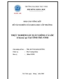 Báo cáo nghiên cứu khoa học cấp trường: Nghiên cứu sản xuất giống cá lóc Channa sp tại Trà Vinh