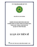 Luận án Tiến sĩ Nông nghiệp: Nghiên cứu đặc điểm nông sinh học và biện pháp kỹ thuật nâng cao năng suất, phẩm chất thanh long ruột đỏ tại một số tỉnh phía Bắc