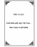 Tiểu luận: Xuất khẩu giày dép Việt Nam - Thực trạng và Giải pháp