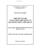 Tóm tắt luận văn Thạc sĩ Khoa học: Một số vấn đề về đa thức đối xứng và bất đẳng thức liên quan