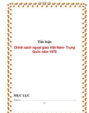 Tiểu luận: Chính sách ngoại giao Việt Nam- Trung Quốc năm 1979