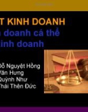 Thuyết trình: Kinh doanh cá thể - Hộ kinh doanh